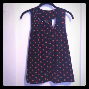 Silky polka dot tank